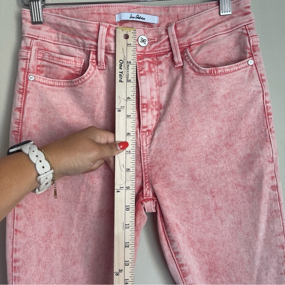 Sam Edelman The Stiletto High Rise Waist Crop Raw Hem Jeans Coral Tart‎ Size 25 - Picture 10 of 12